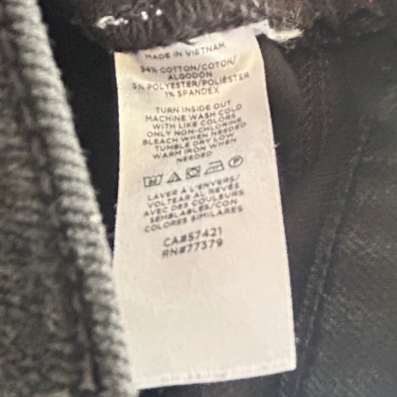 Ann Taylor Women Black Wash High Waist Wide Leg Sailor Jeans Button Detail Comfy - Picture 8 of 9